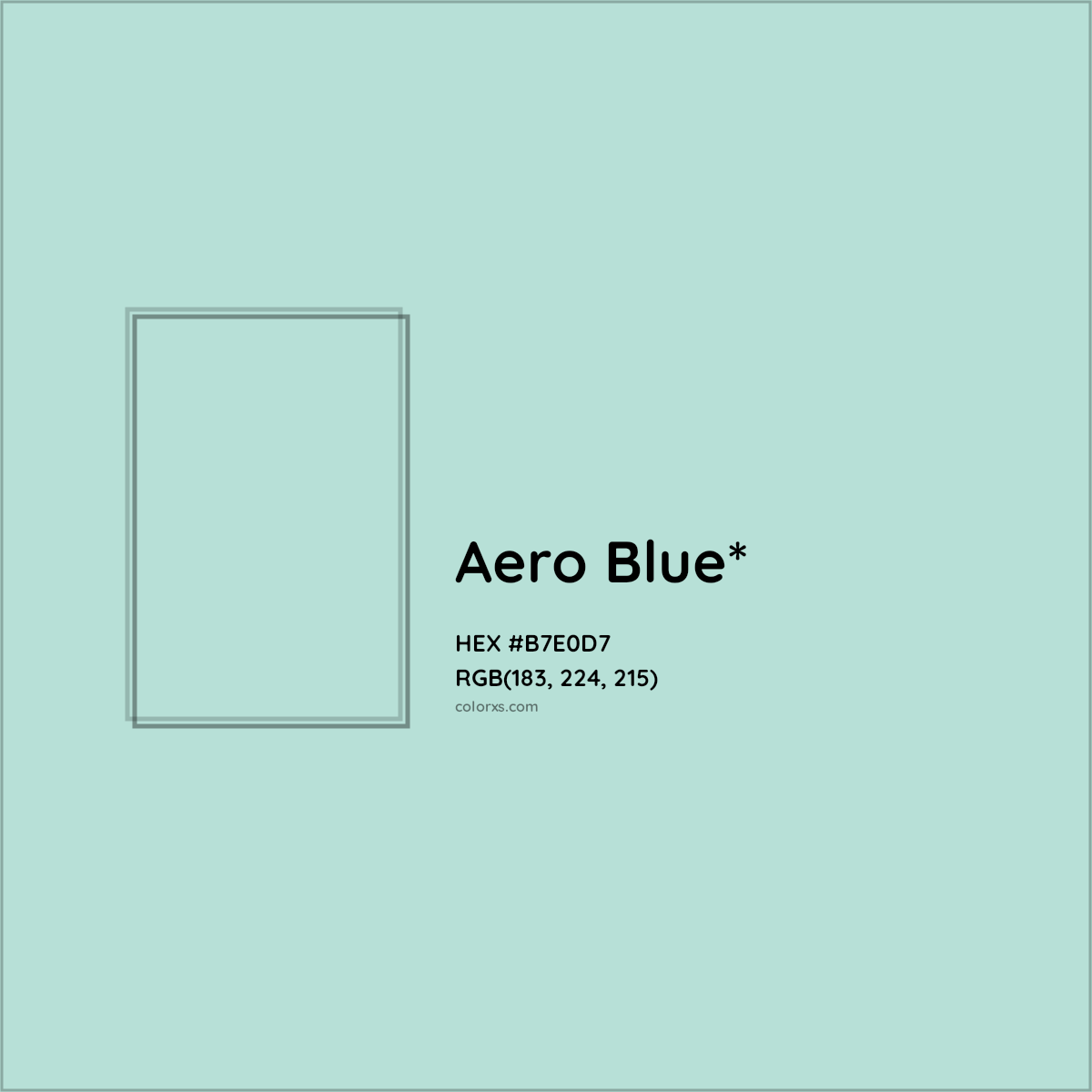 HEX #B7E0D7 Color Name, Color Code, Palettes, Similar Paints, Images