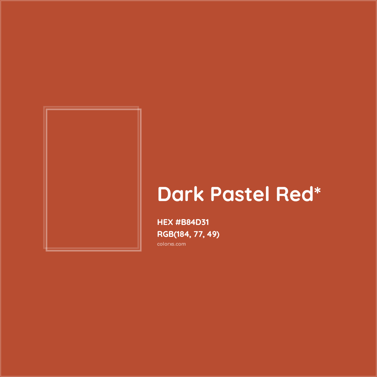 HEX #B84D31 Color Name, Color Code, Palettes, Similar Paints, Images