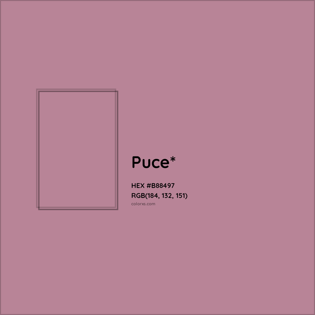 HEX #B88497 Color Name, Color Code, Palettes, Similar Paints, Images