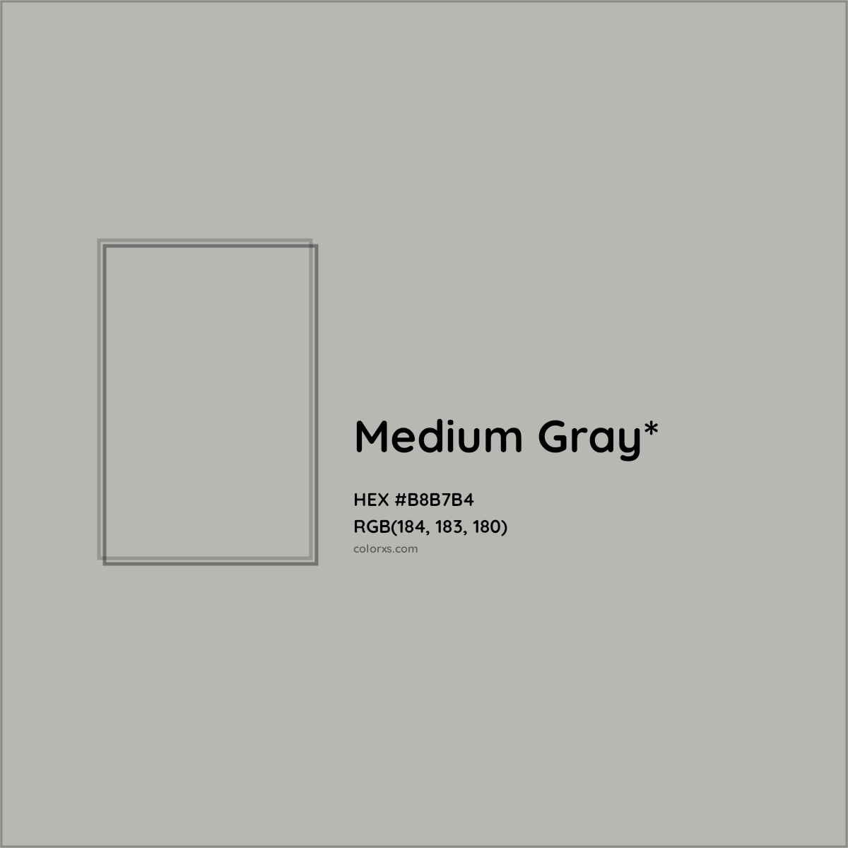 HEX #B8B7B4 Color Name, Color Code, Palettes, Similar Paints, Images