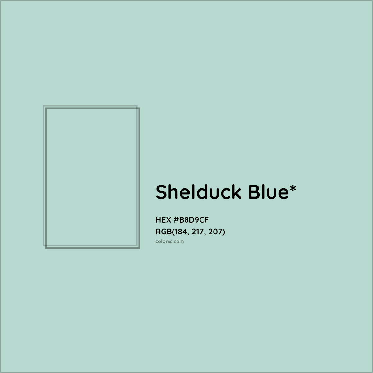 HEX #B8D9CF Color Name, Color Code, Palettes, Similar Paints, Images