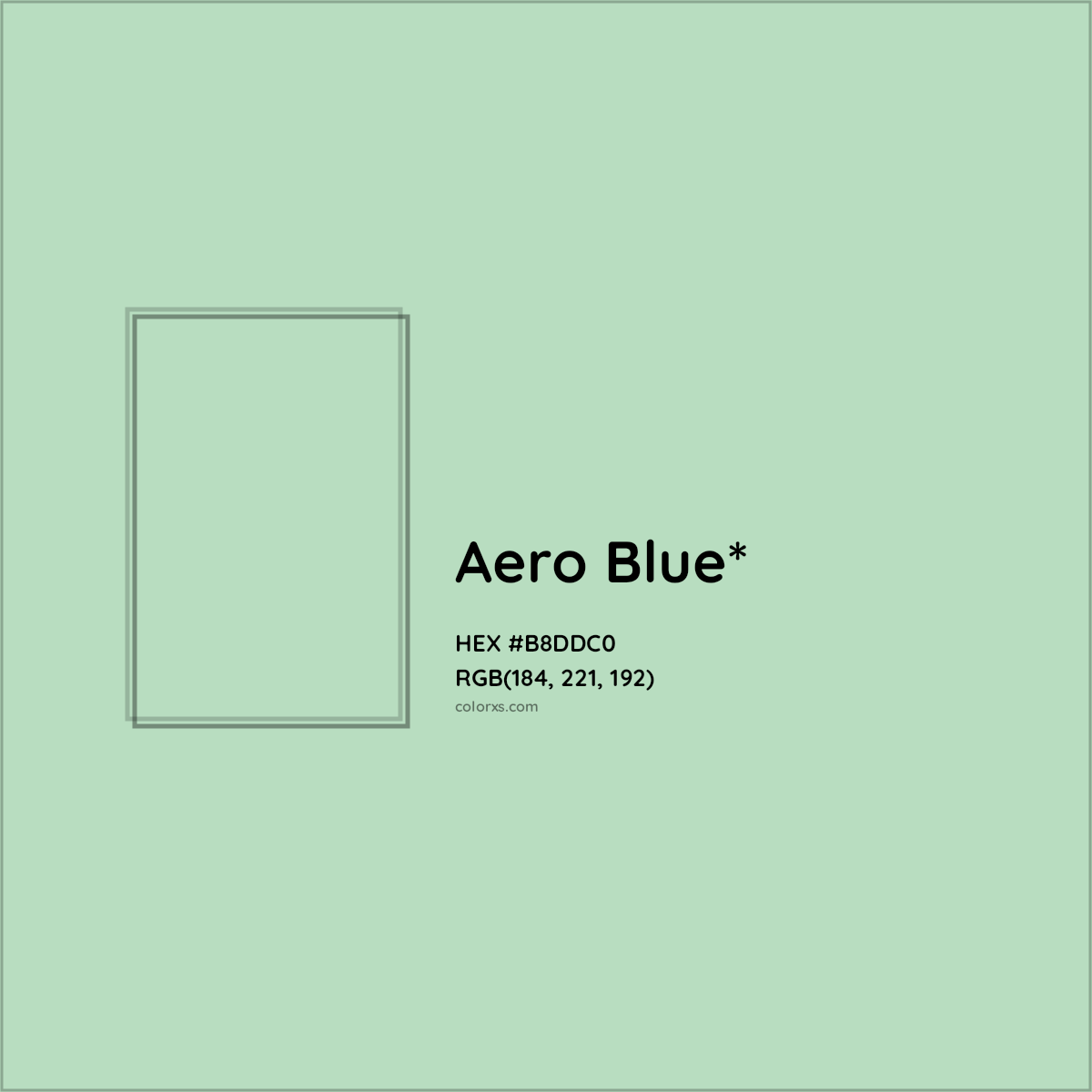 HEX #B8DDC0 Color Name, Color Code, Palettes, Similar Paints, Images