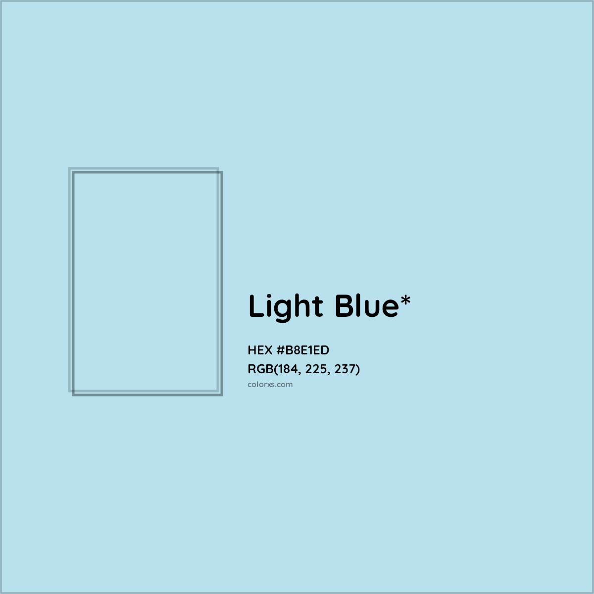 HEX #B8E1ED Color Name, Color Code, Palettes, Similar Paints, Images