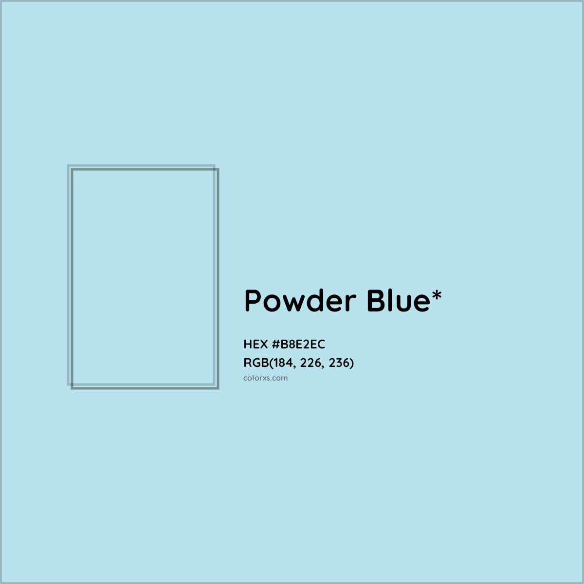 HEX #B8E2EC Color Name, Color Code, Palettes, Similar Paints, Images