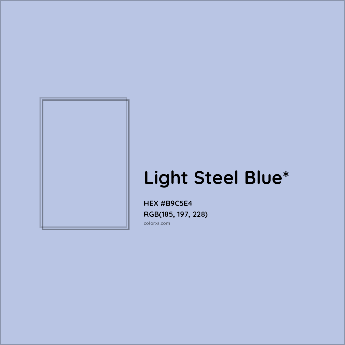 HEX #B9C5E4 Color Name, Color Code, Palettes, Similar Paints, Images