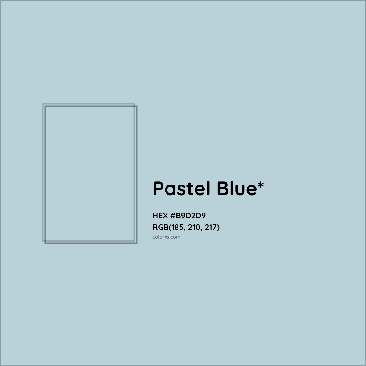 HEX #B9D2D9 Color Name, Color Code, Palettes, Similar Paints, Images