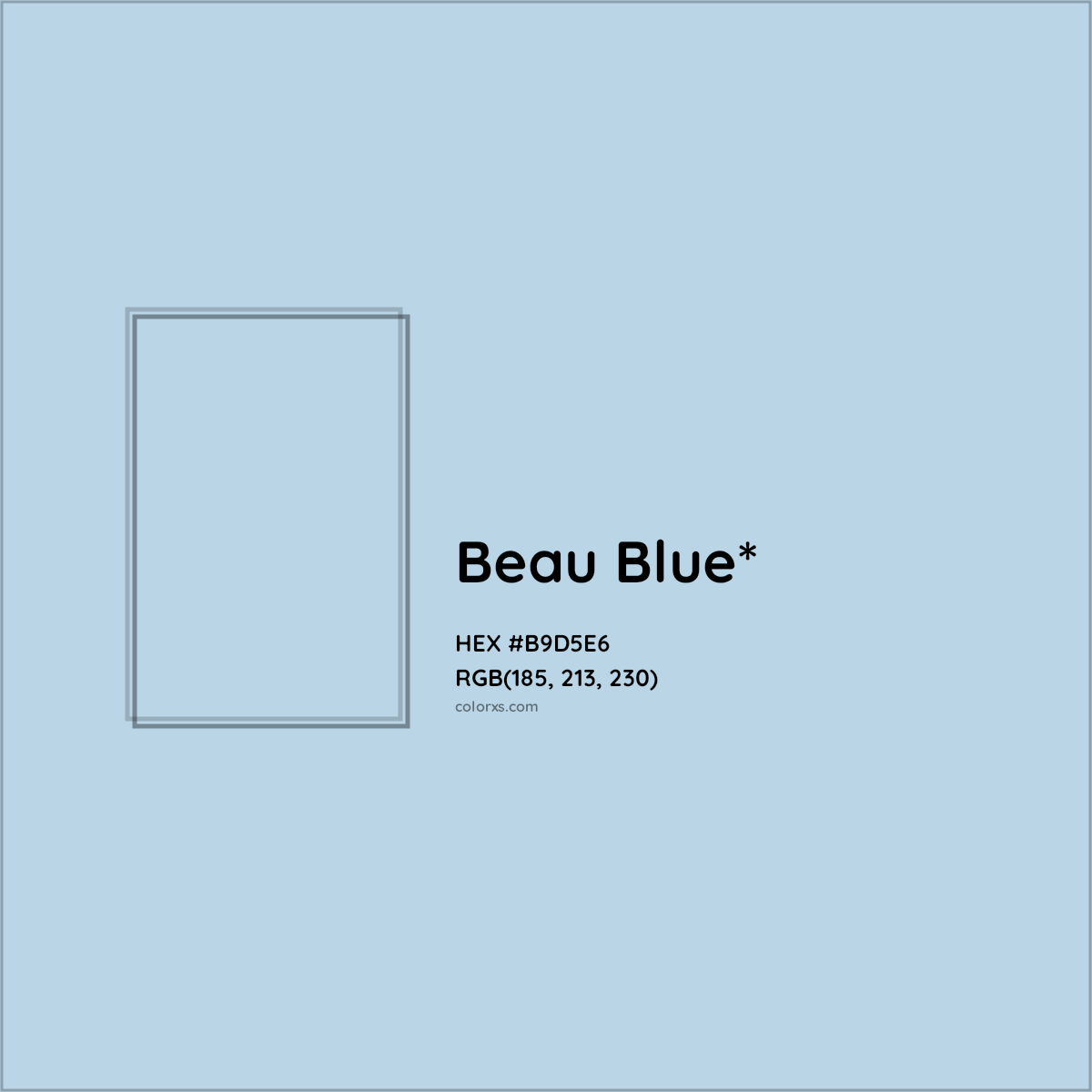 HEX #B9D5E6 Color Name, Color Code, Palettes, Similar Paints, Images