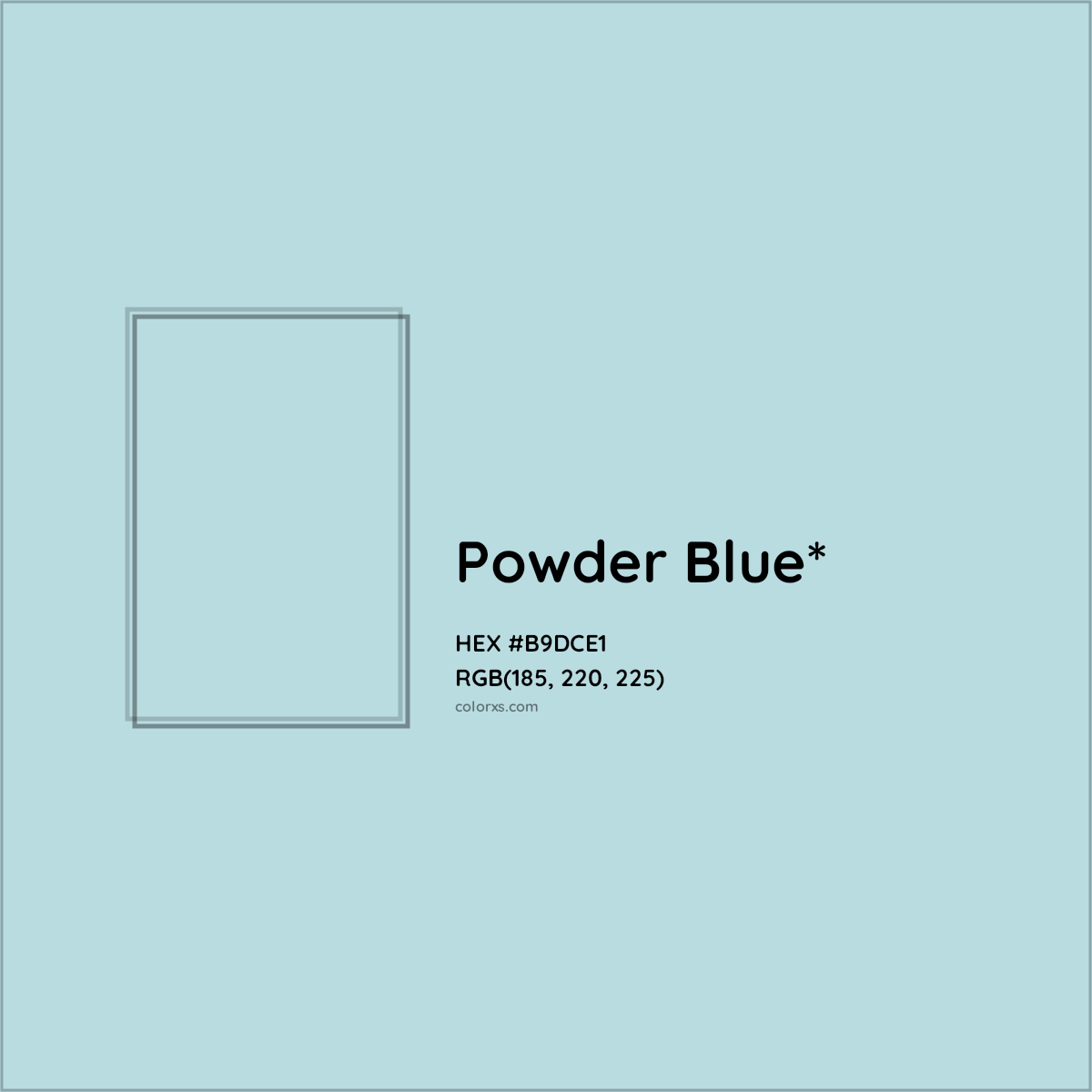 HEX #B9DCE1 Color Name, Color Code, Palettes, Similar Paints, Images