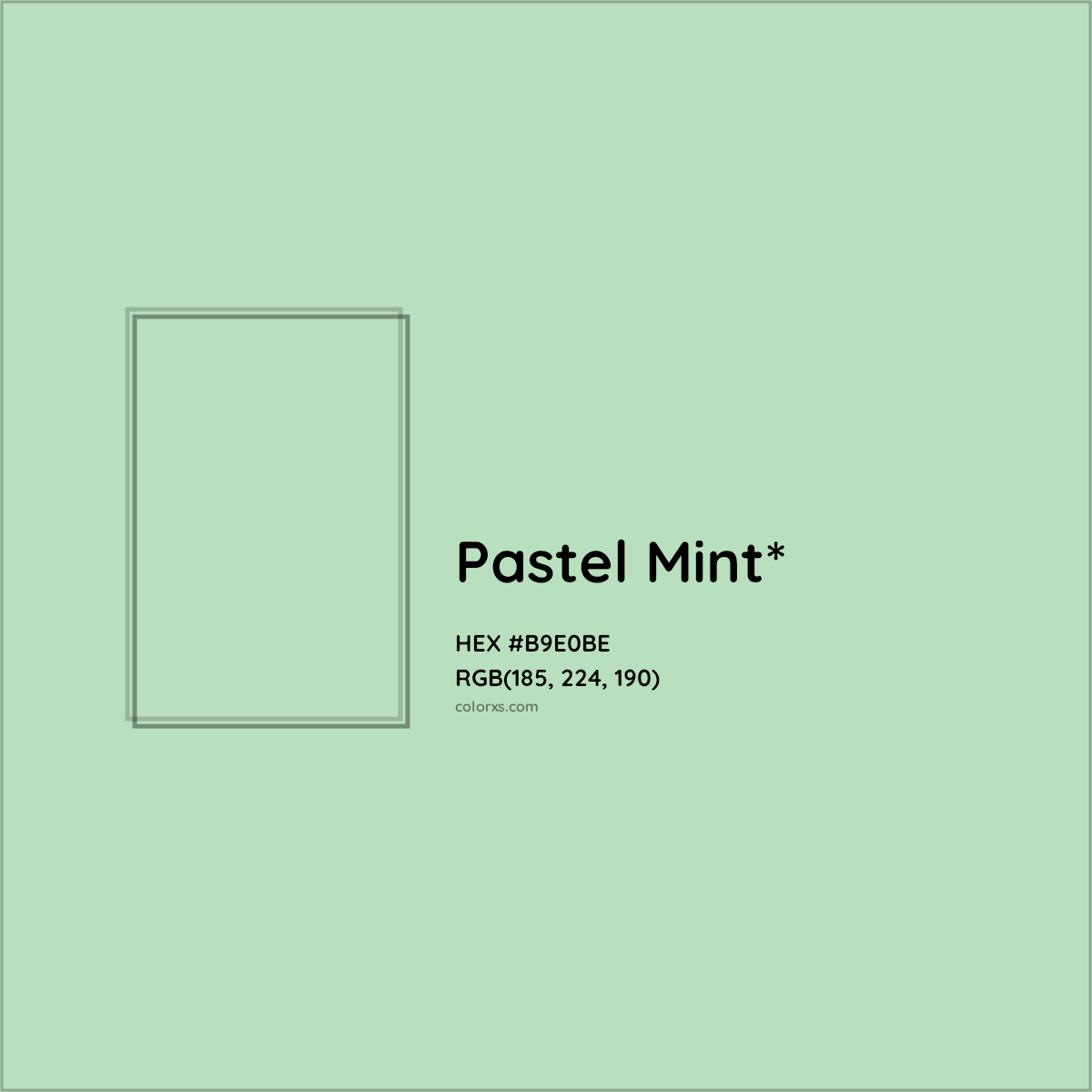 HEX #B9E0BE Color Name, Color Code, Palettes, Similar Paints, Images