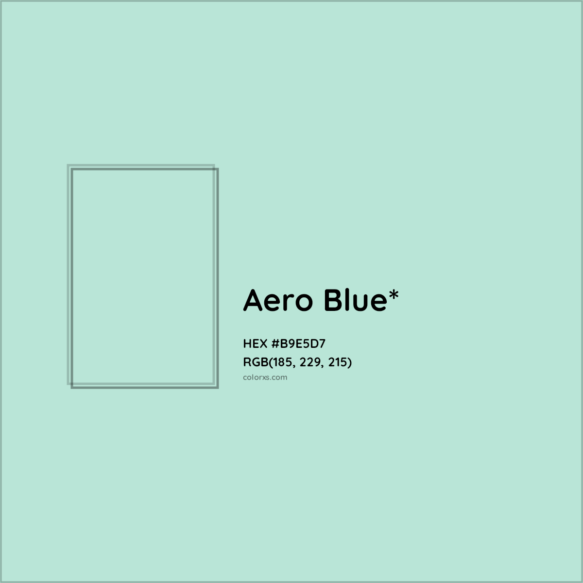 HEX #B9E5D7 Color Name, Color Code, Palettes, Similar Paints, Images