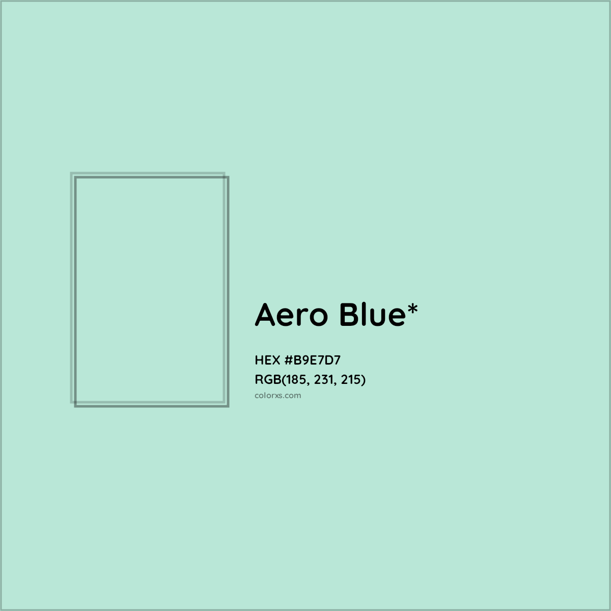 HEX #B9E7D7 Color Name, Color Code, Palettes, Similar Paints, Images