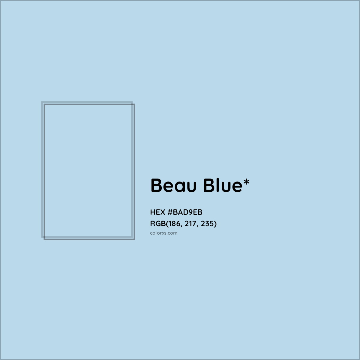 HEX #BAD9EB Color Name, Color Code, Palettes, Similar Paints, Images