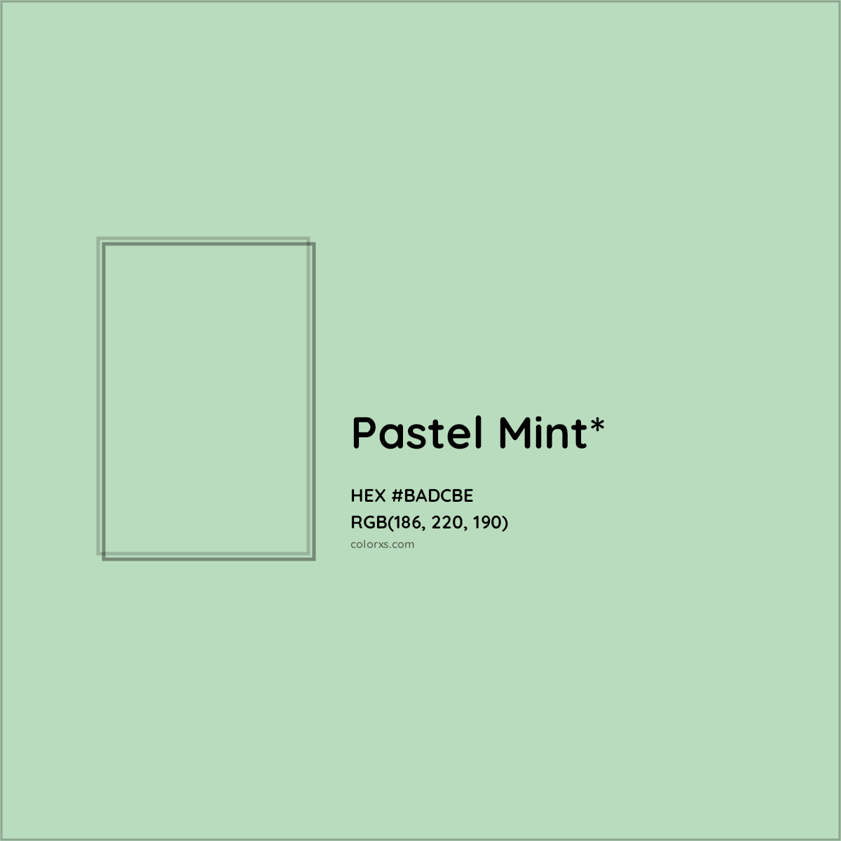 HEX #BADCBE Color Name, Color Code, Palettes, Similar Paints, Images