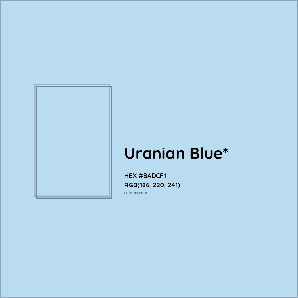 HEX #BADCF1 Color Name, Color Code, Palettes, Similar Paints, Images