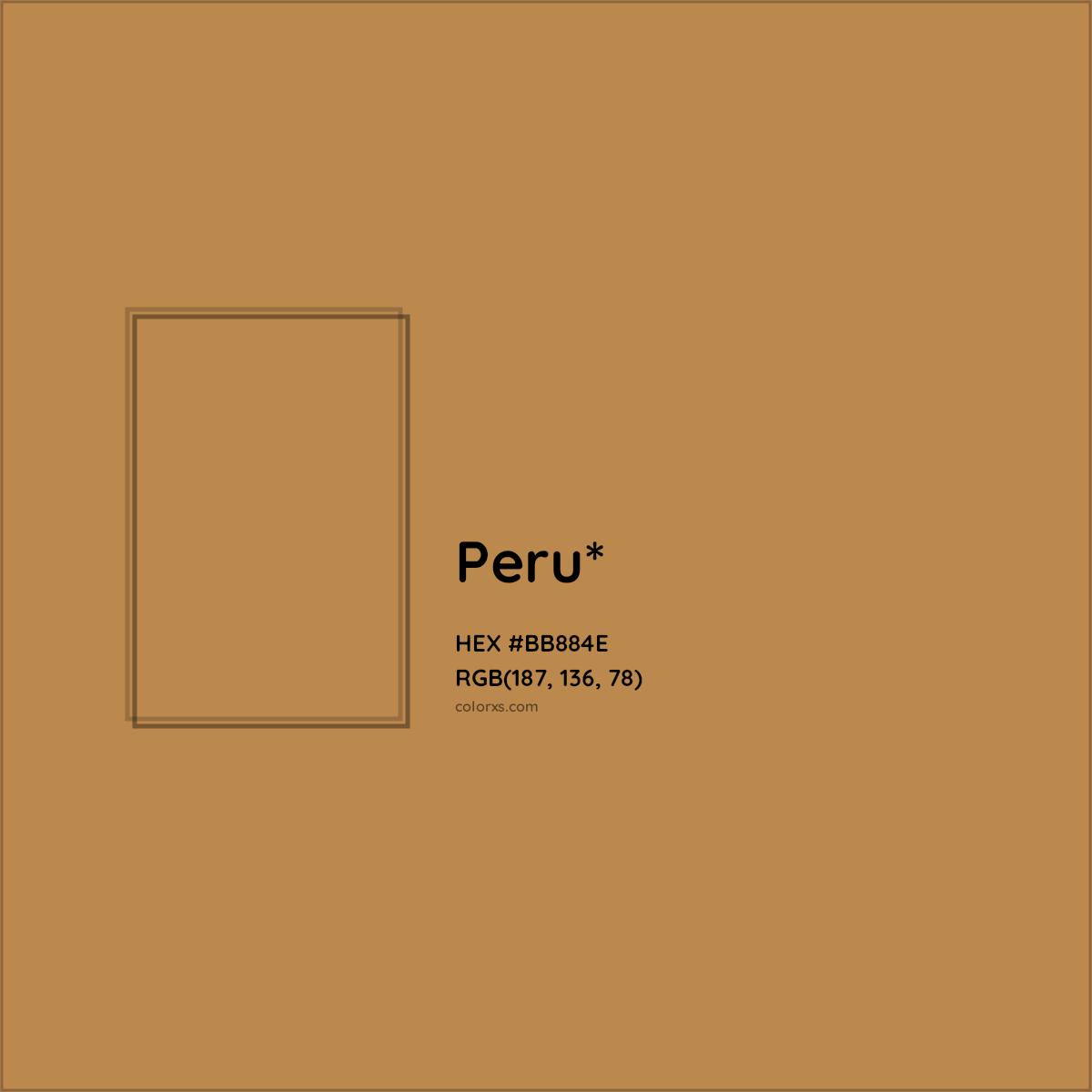 HEX #BB884E Color Name, Color Code, Palettes, Similar Paints, Images