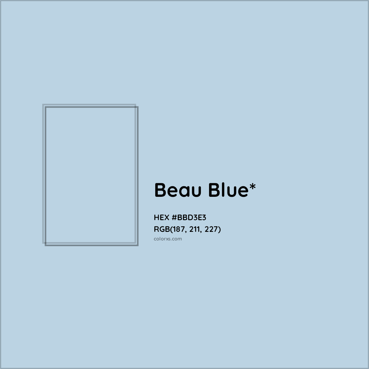 HEX #BBD3E3 Color Name, Color Code, Palettes, Similar Paints, Images