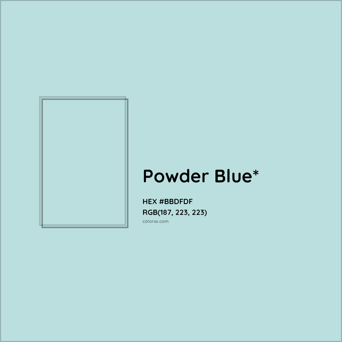 HEX #BBDFDF Color Name, Color Code, Palettes, Similar Paints, Images