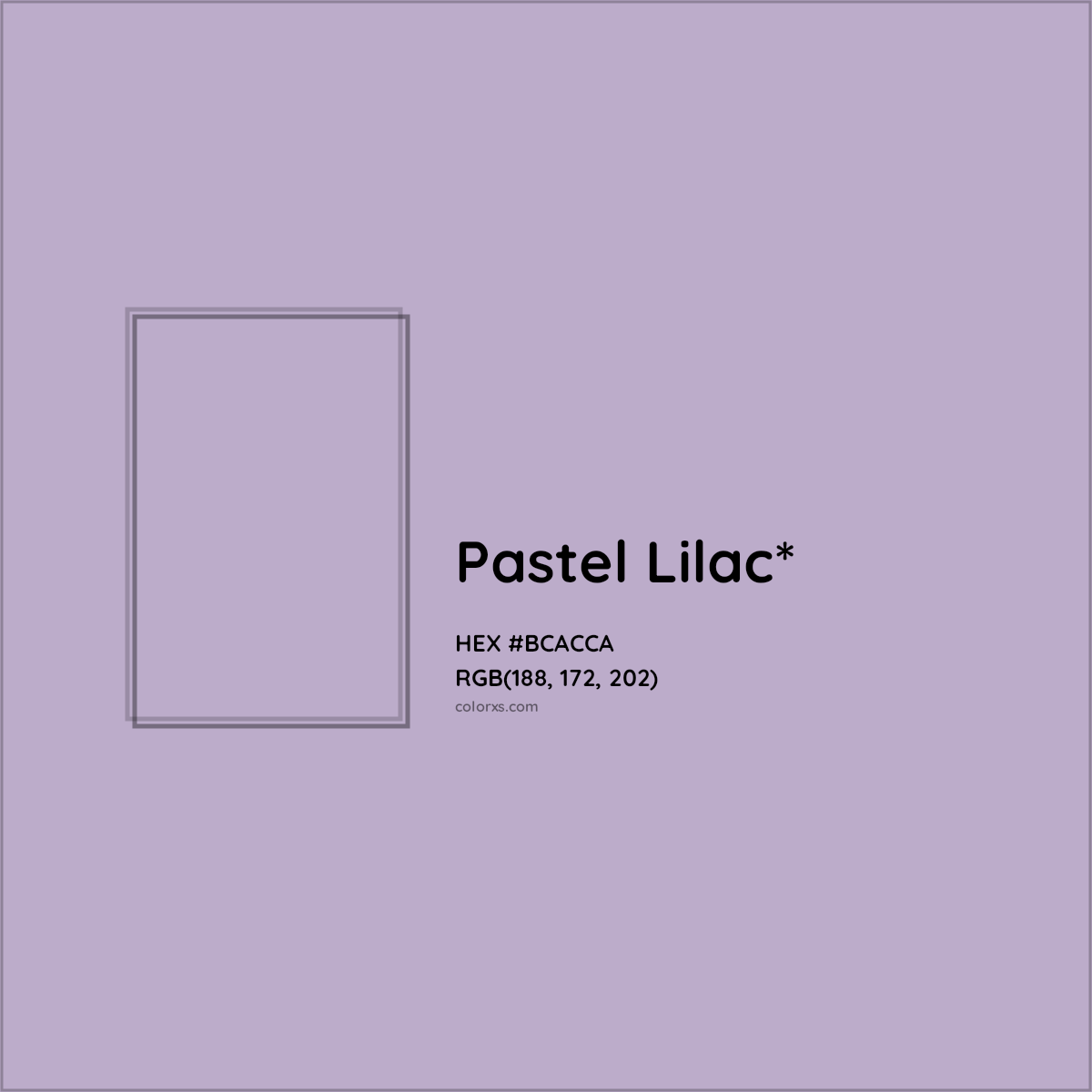 HEX #BCACCA Color Name, Color Code, Palettes, Similar Paints, Images