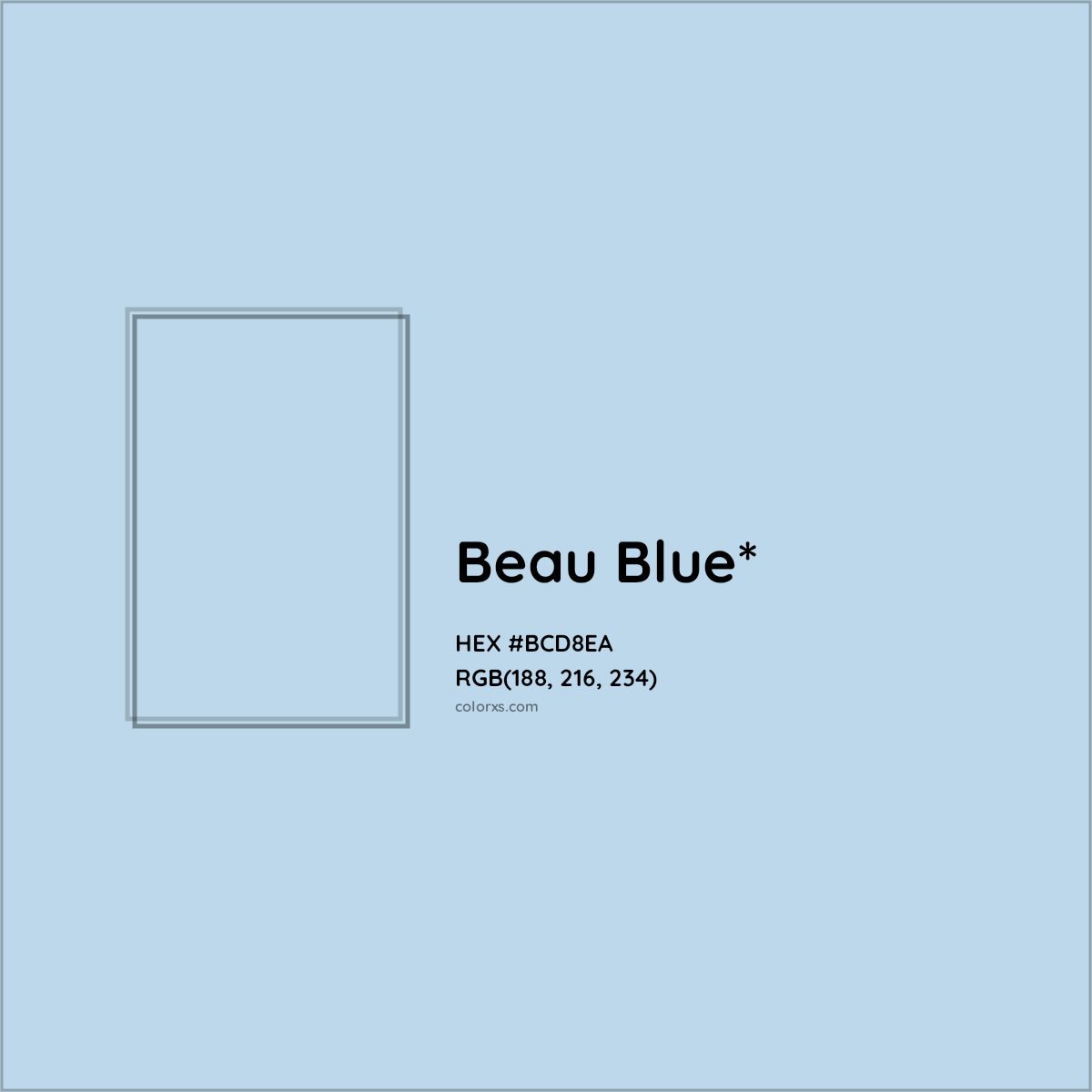 HEX #BCD8EA Color Name, Color Code, Palettes, Similar Paints, Images