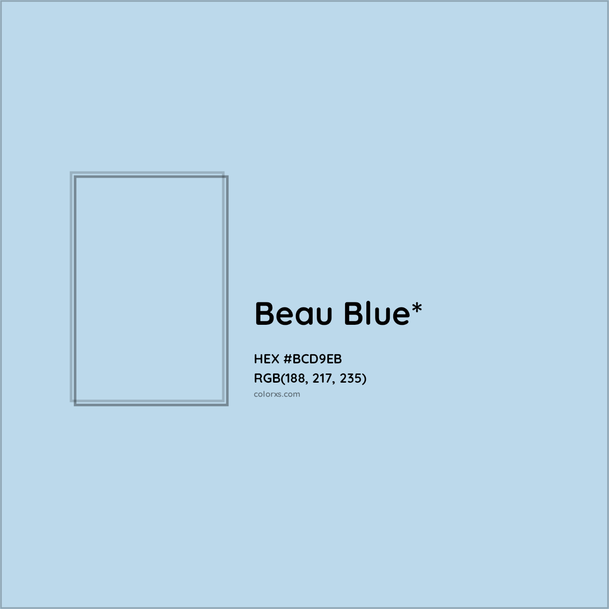 HEX #BCD9EB Color Name, Color Code, Palettes, Similar Paints, Images