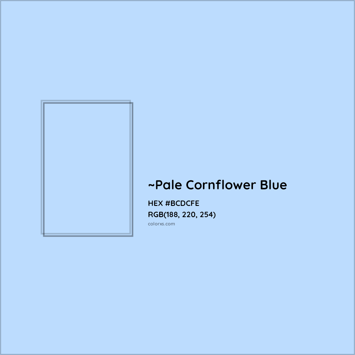 HEX #BCDCFE Color Name, Color Code, Palettes, Similar Paints, Images