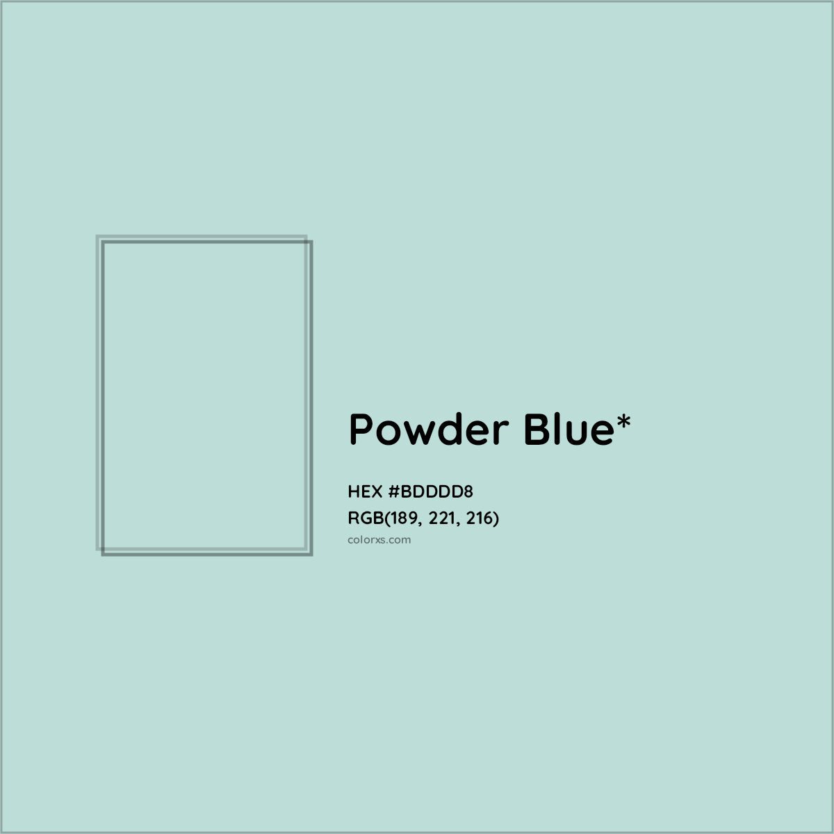 HEX #BDDDD8 Color Name, Color Code, Palettes, Similar Paints, Images