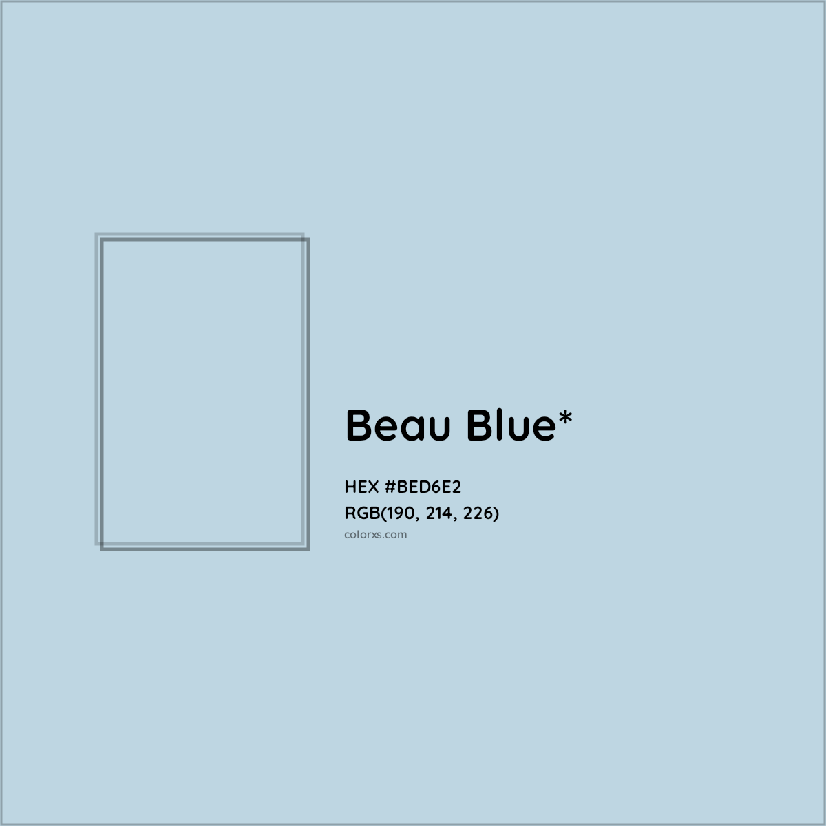 HEX #BED6E2 Color Name, Color Code, Palettes, Similar Paints, Images