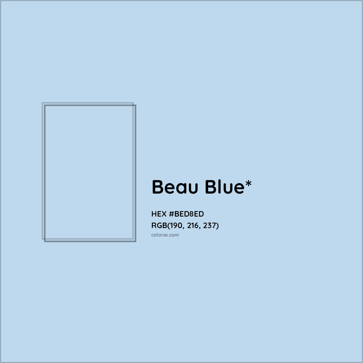 HEX #BED8ED Color Name, Color Code, Palettes, Similar Paints, Images