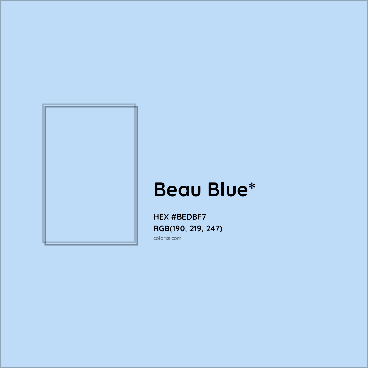 HEX #BEDBF7 Color Name, Color Code, Palettes, Similar Paints, Images