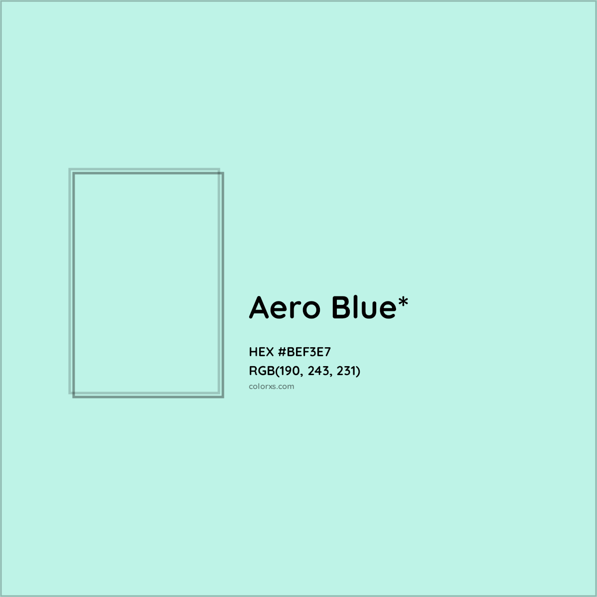 HEX #BEF3E7 Color Name, Color Code, Palettes, Similar Paints, Images