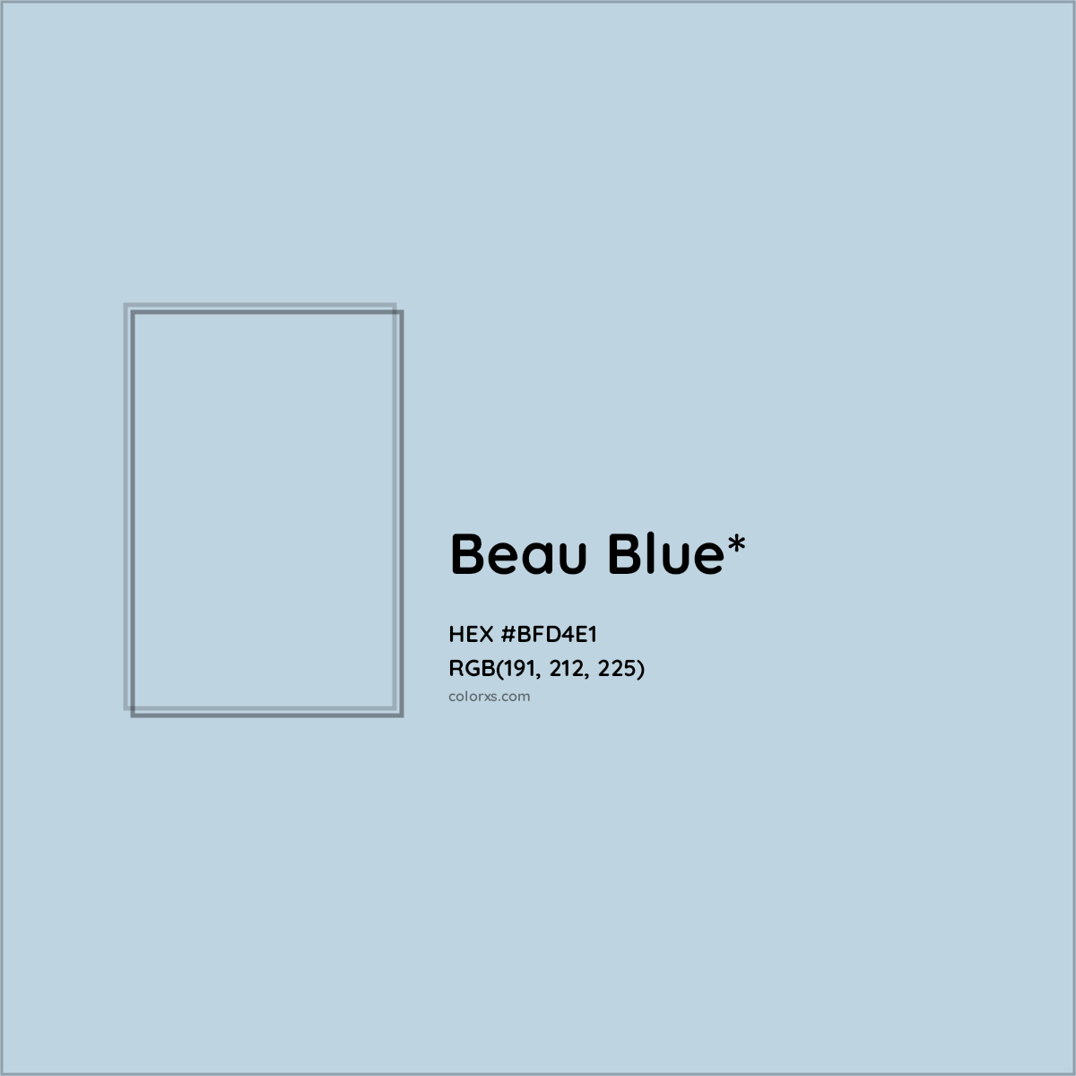 HEX #BFD4E1 Color Name, Color Code, Palettes, Similar Paints, Images