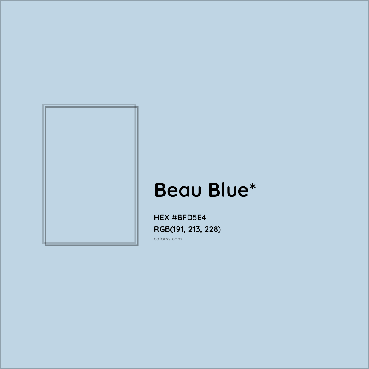 HEX #BFD5E4 Color Name, Color Code, Palettes, Similar Paints, Images