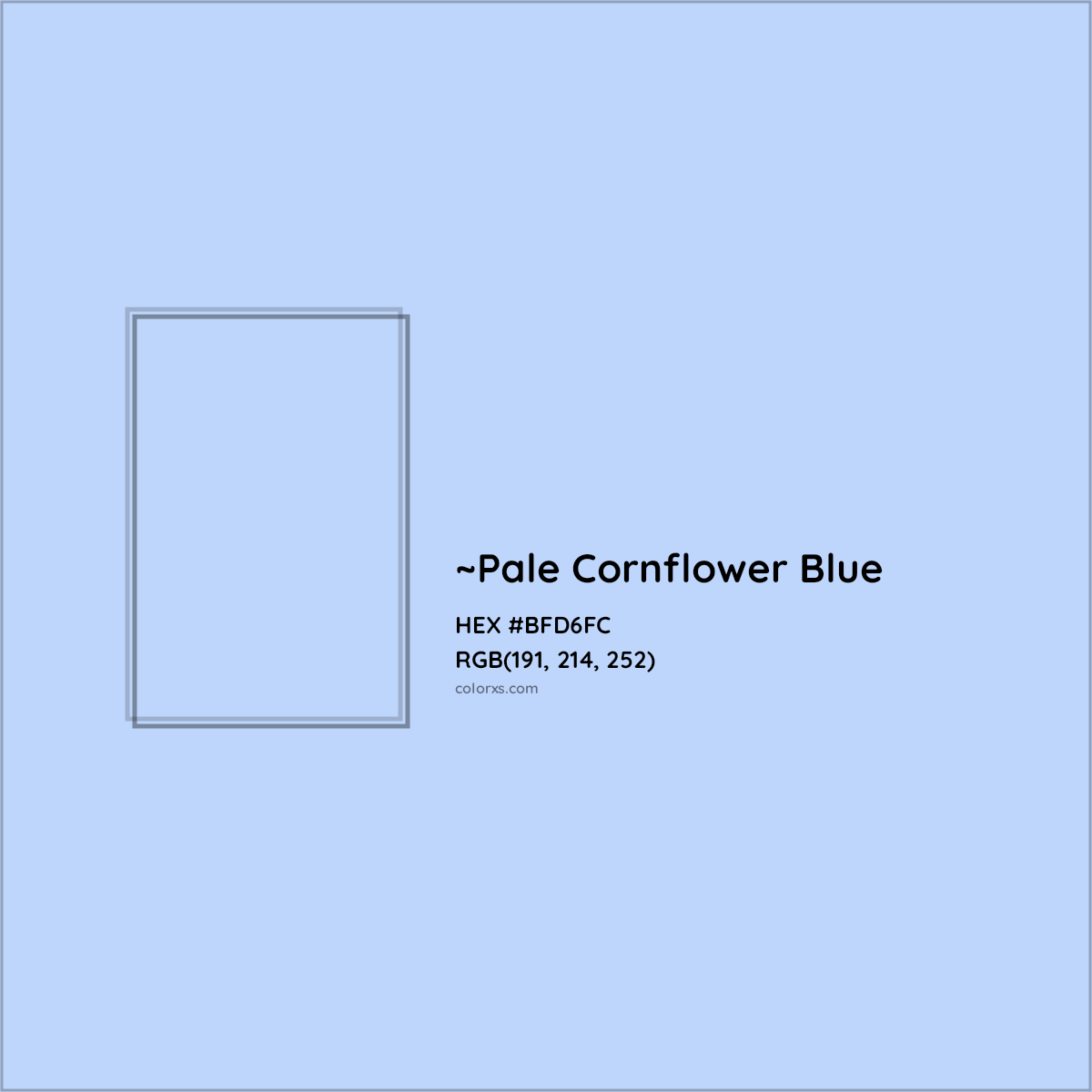 HEX #BFD6FC Color Name, Color Code, Palettes, Similar Paints, Images