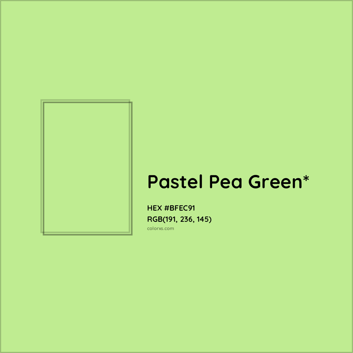 HEX #BFEC91 Color Name, Color Code, Palettes, Similar Paints, Images