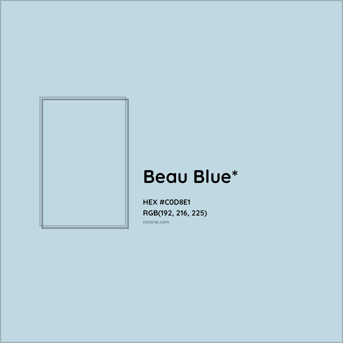 HEX #C0D8E1 Color Name, Color Code, Palettes, Similar Paints, Images