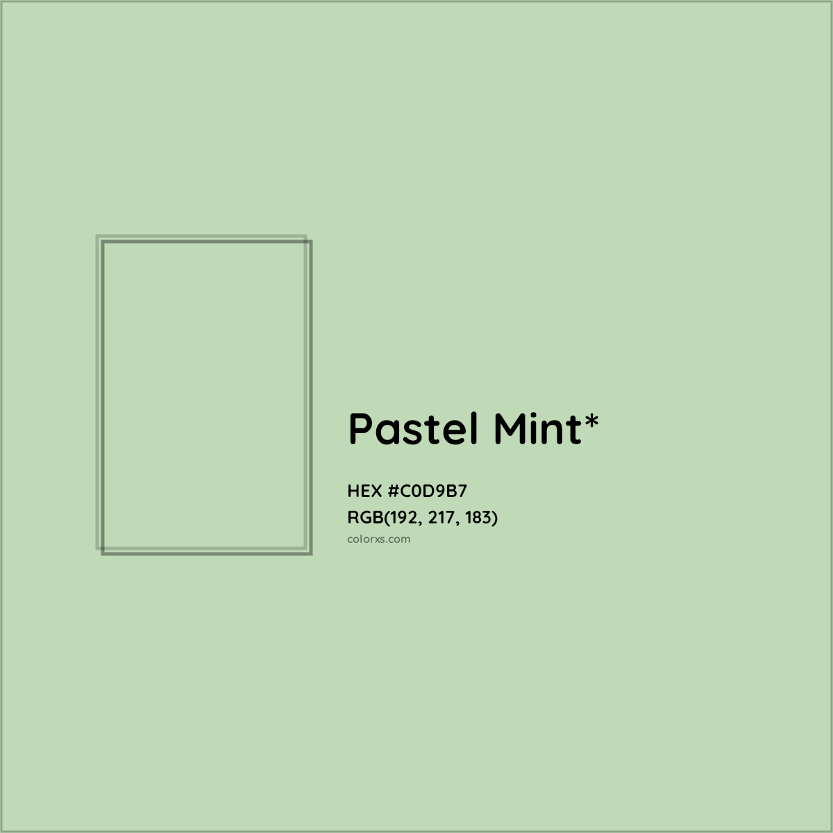 HEX #C0D9B7 Color Name, Color Code, Palettes, Similar Paints, Images