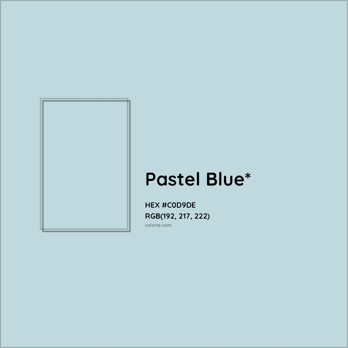 HEX #C0D9DE Color Name, Color Code, Palettes, Similar Paints, Images