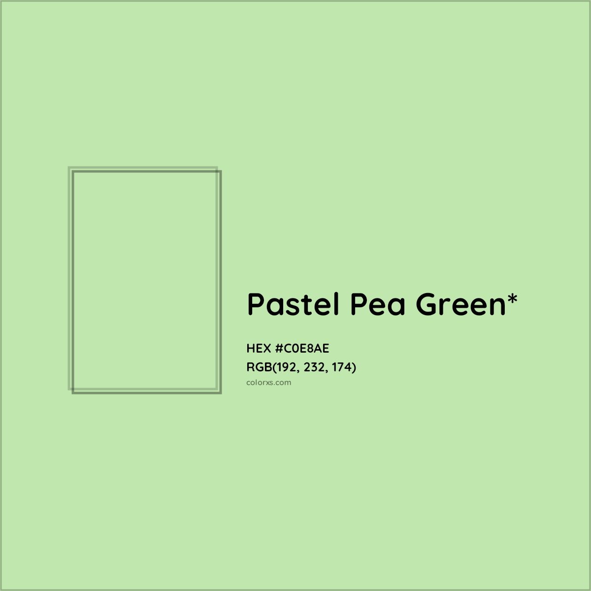 HEX #C0E8AE Color Name, Color Code, Palettes, Similar Paints, Images