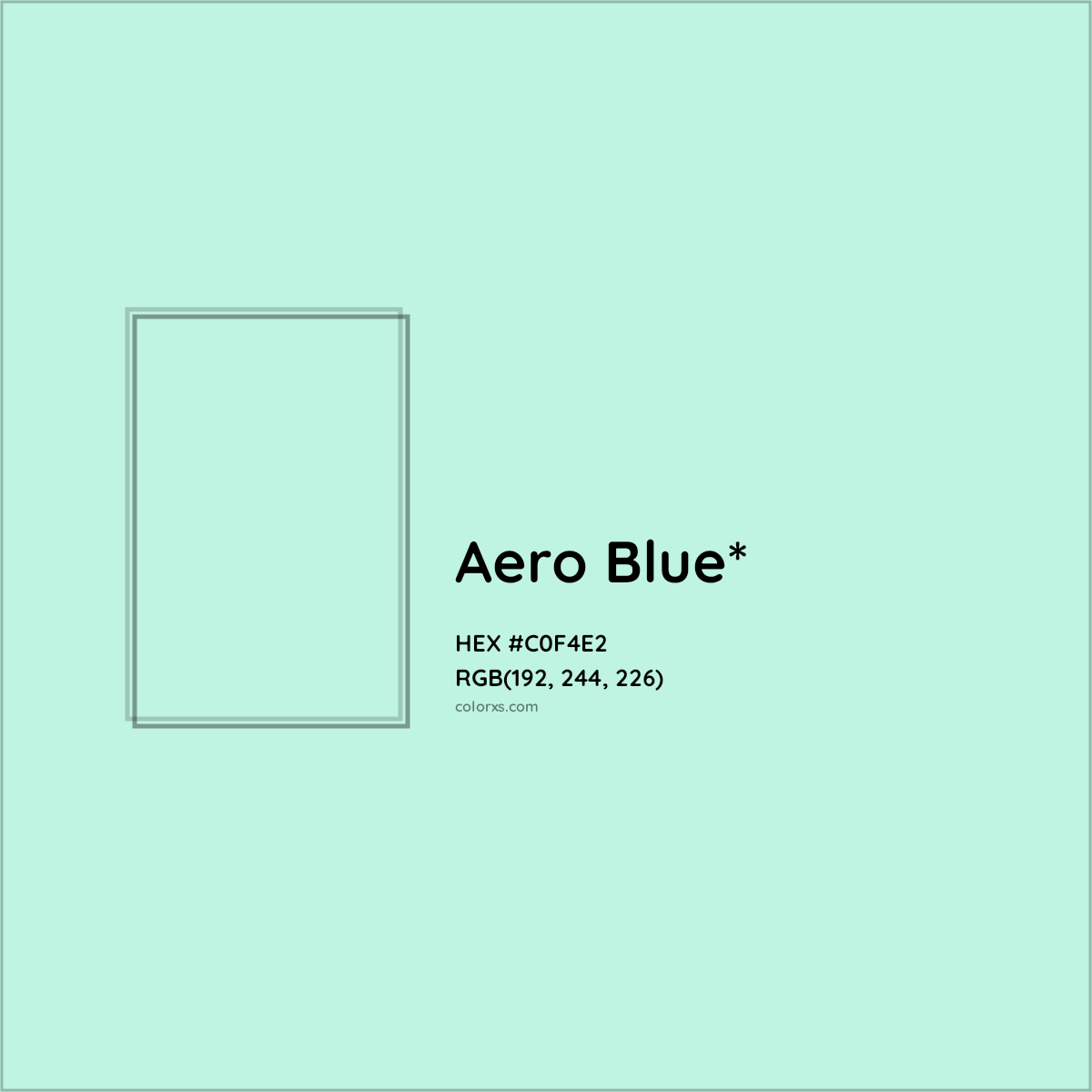 HEX #C0F4E2 Color Name, Color Code, Palettes, Similar Paints, Images