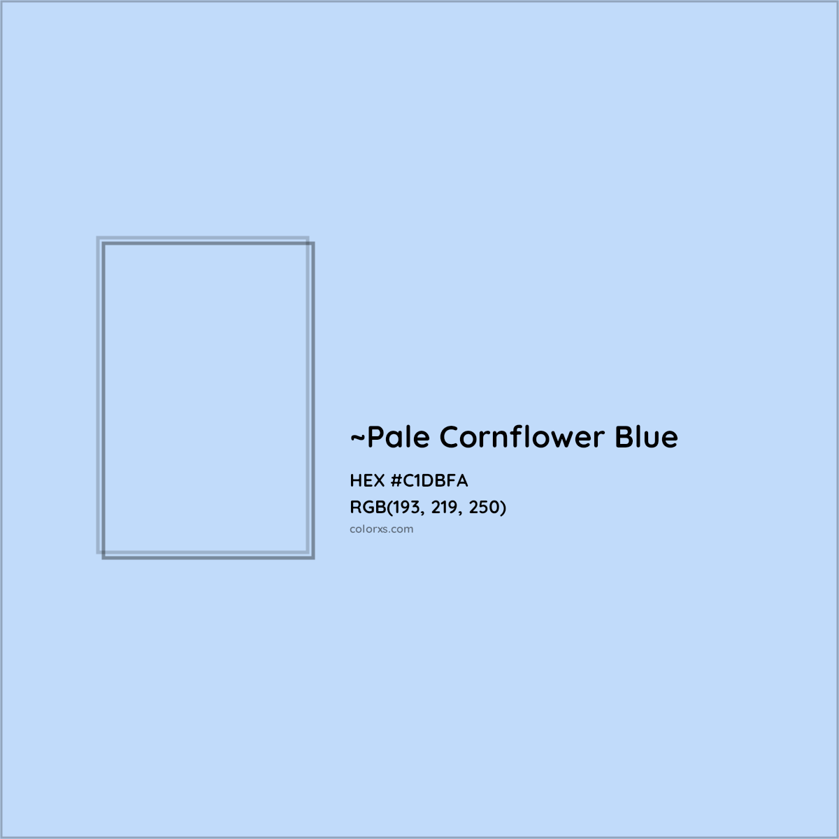 HEX #C1DBFA Color Name, Color Code, Palettes, Similar Paints, Images