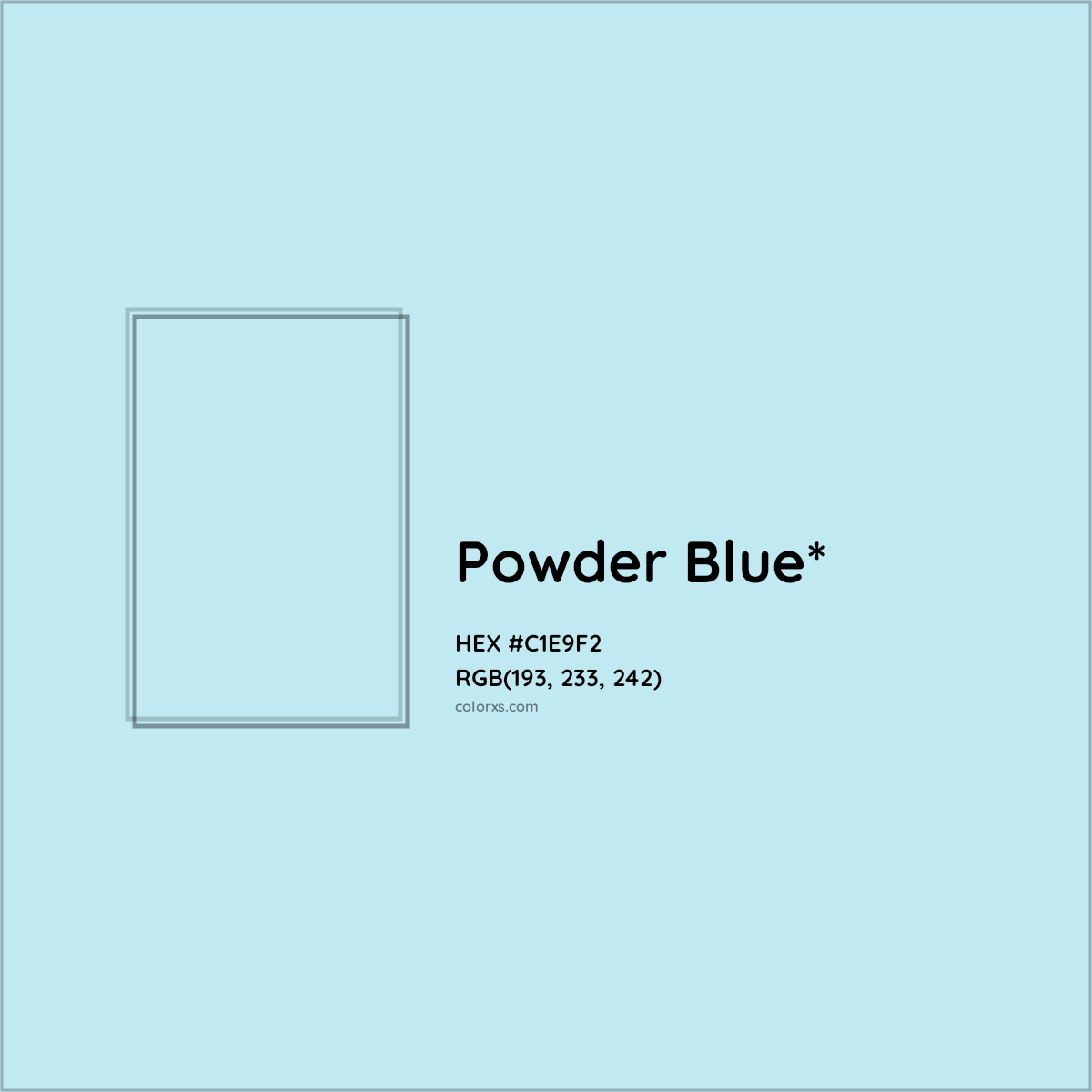 HEX #C1E9F2 Color Name, Color Code, Palettes, Similar Paints, Images