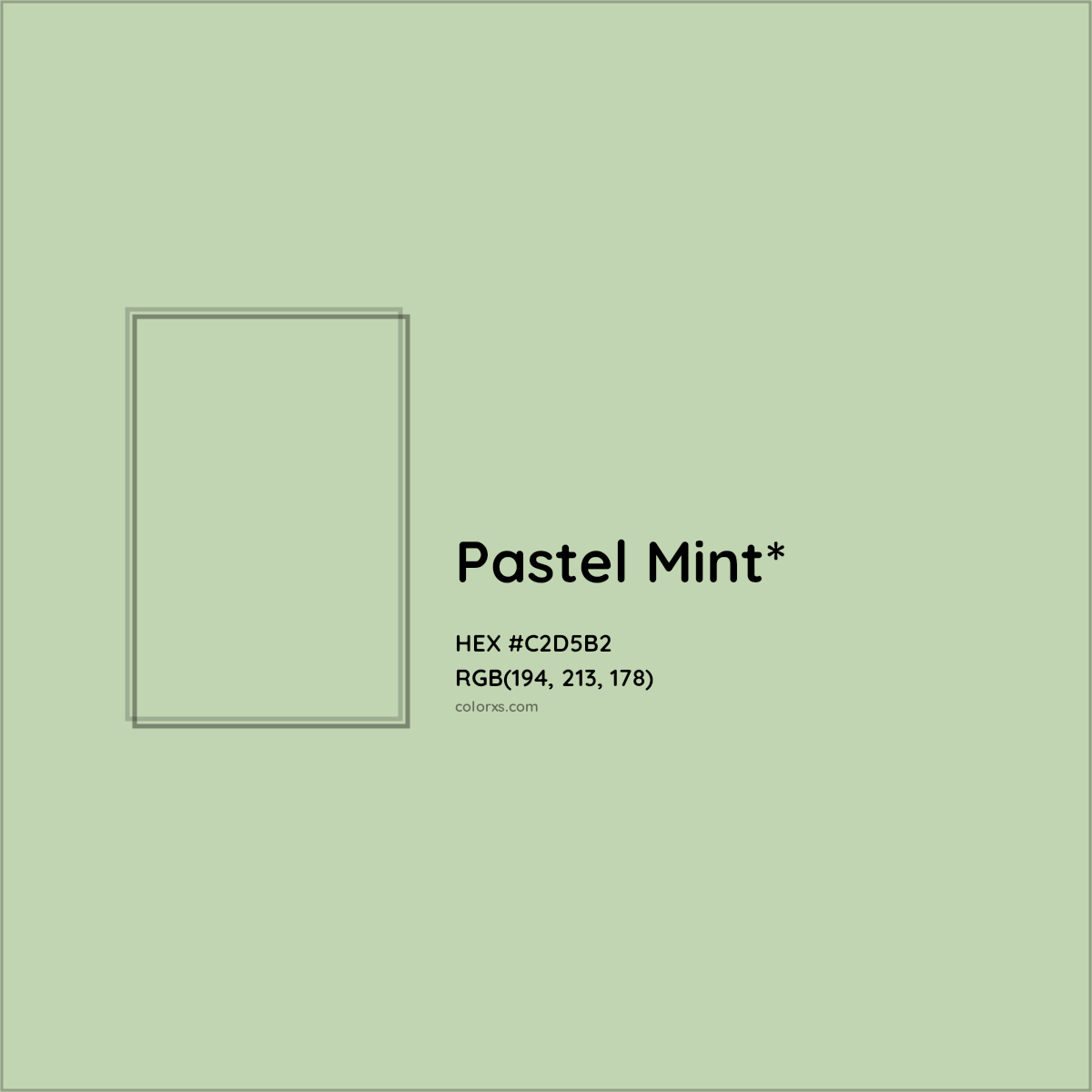 HEX #C2D5B2 Color Name, Color Code, Palettes, Similar Paints, Images