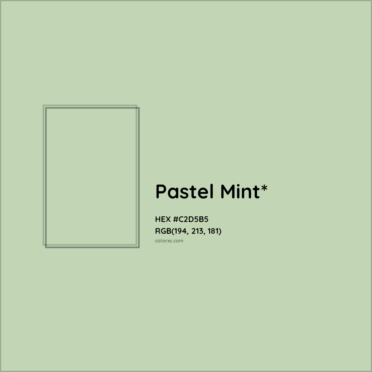 HEX #C2D5B5 Color Name, Color Code, Palettes, Similar Paints, Images