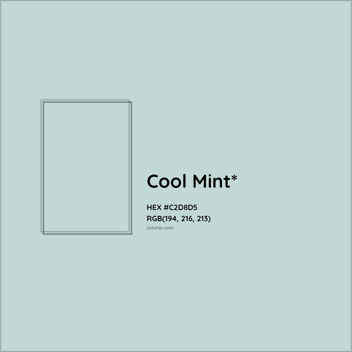 HEX #C2D8D5 Color Name, Color Code, Palettes, Similar Paints, Images