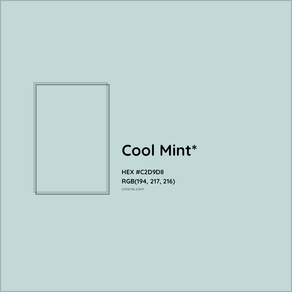 HEX #C2D9D8 Color Name, Color Code, Palettes, Similar Paints, Images