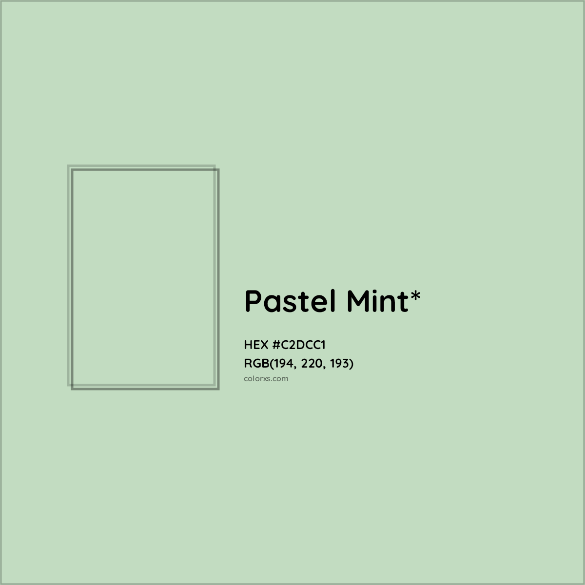 HEX #C2DCC1 Color Name, Color Code, Palettes, Similar Paints, Images