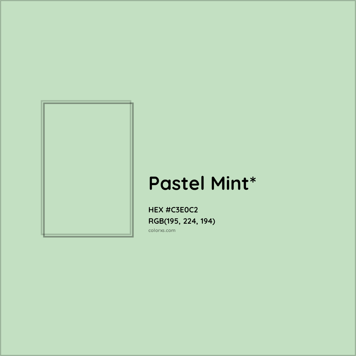 HEX #C3E0C2 Color Name, Color Code, Palettes, Similar Paints, Images