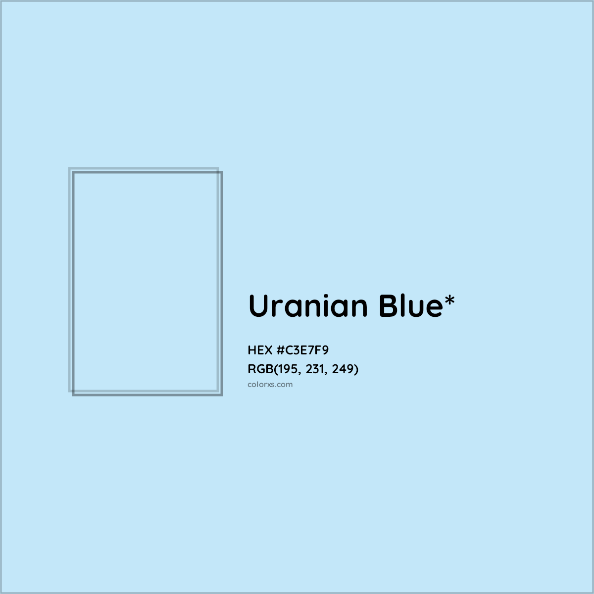 HEX #C3E7F9 Color Name, Color Code, Palettes, Similar Paints, Images