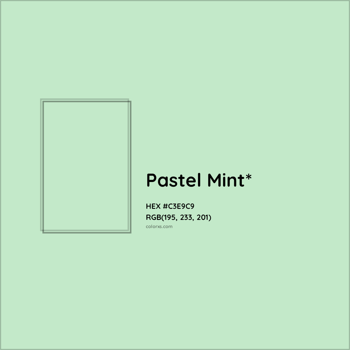 HEX #C3E9C9 Color Name, Color Code, Palettes, Similar Paints, Images