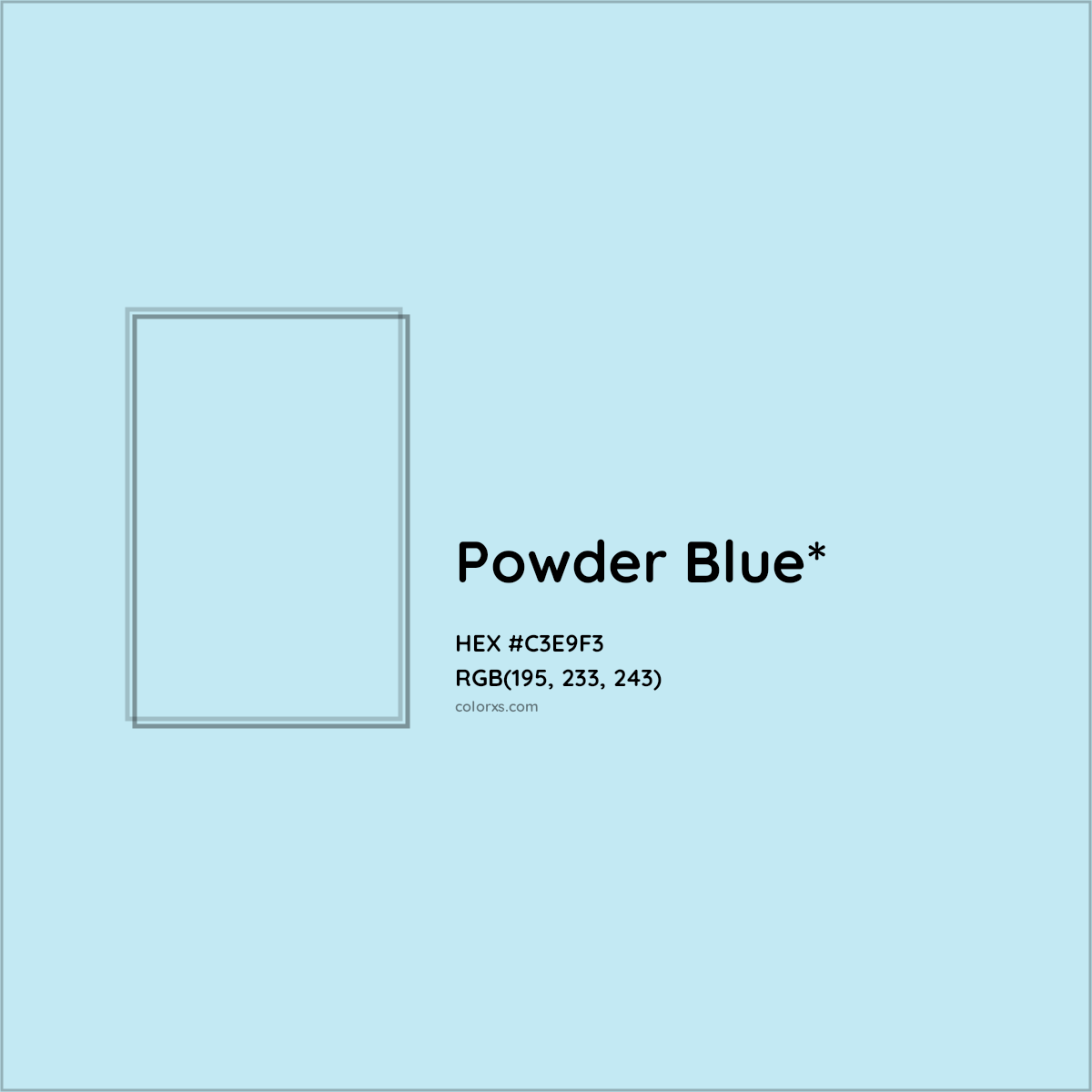 HEX #C3E9F3 Color Name, Color Code, Palettes, Similar Paints, Images